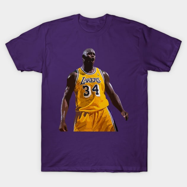 Shaq Stencil Poster T-Shirt by warbotspecial